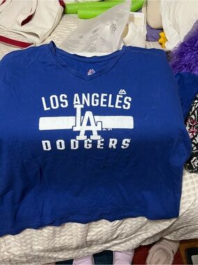 Majestic Los Angeles Dodgers Royal Blue T‑Shirt with White Logo